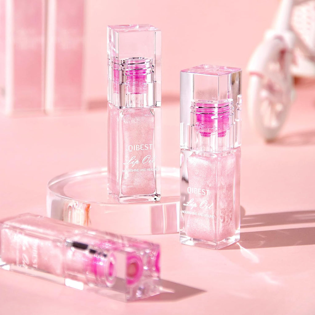 Magic Color Changing Lip Oil, Warm Change Moisturizing, Long Lasting Nourishing Big Brush Lip Gloss (#1)