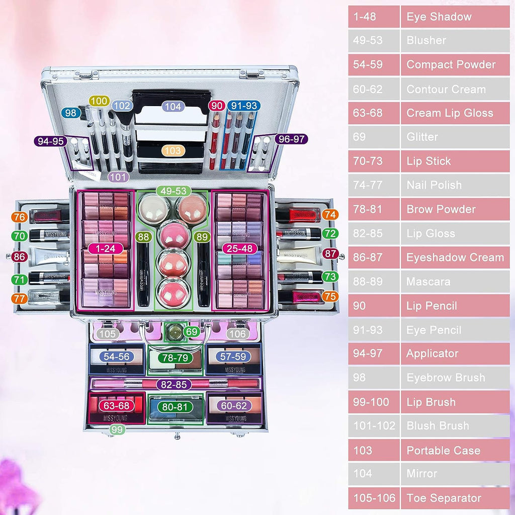 All in One Makeup Kit, Xmas Full Makeup Gift Set for Women Girls