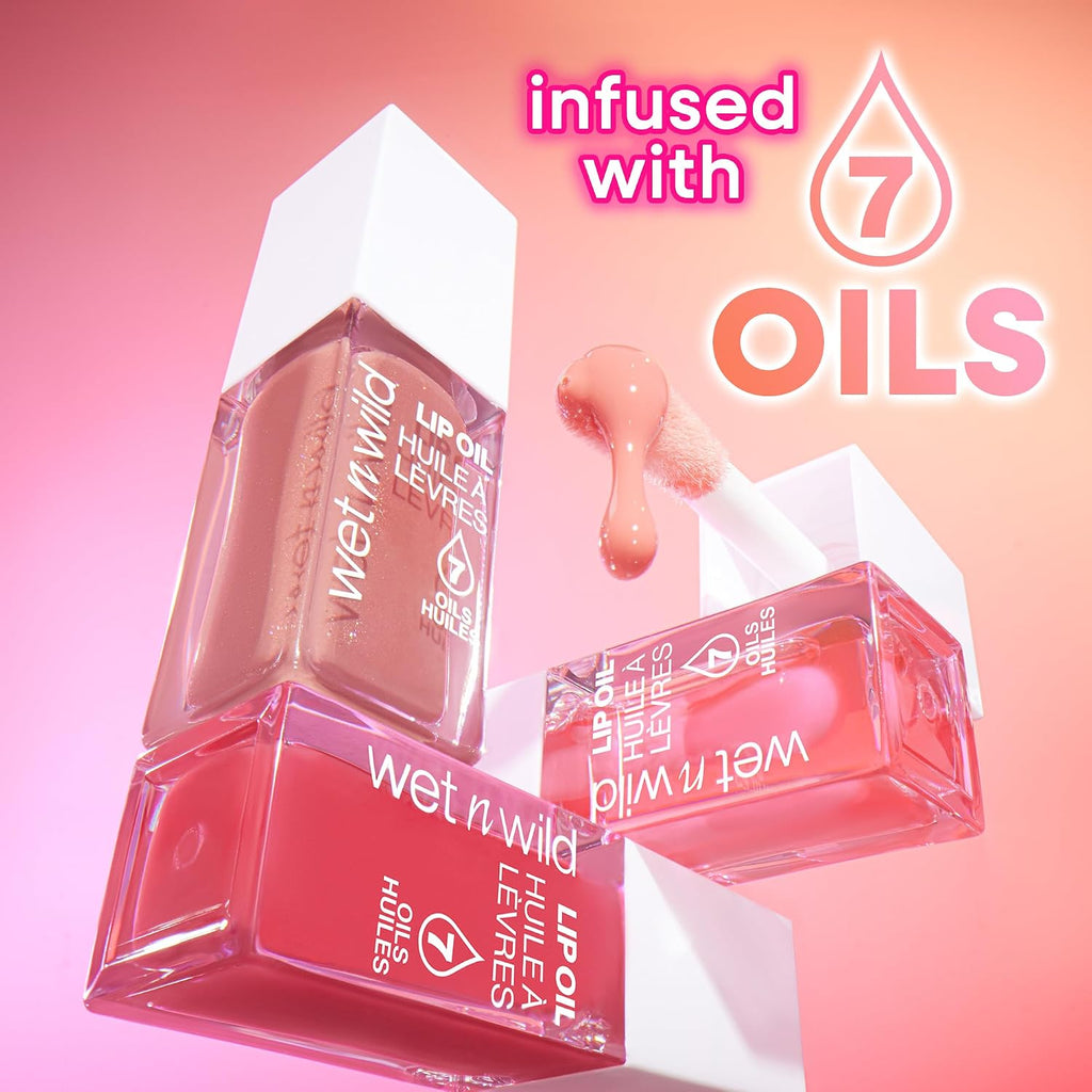 Tinted Lip Oil, Nourishing & Non-Sticky Brown Lip Gloss Powered by 7 Natural Oils, Lightweight Formula for Mirror-Like Glow Effect, Cocoa Rose Shade