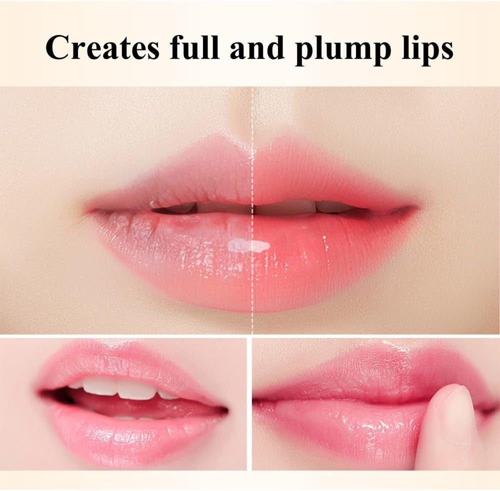 2PCS Magic Color Changing Lip Oil Stain,Magic Color Change Lip Glow Oil,Warm Change Moisturizing Lip Gloss,Hydrating Plumping Lip Gloss Lip Oil,Shimmery Color Changing Lip Glow Oil,Tinted Lipstick