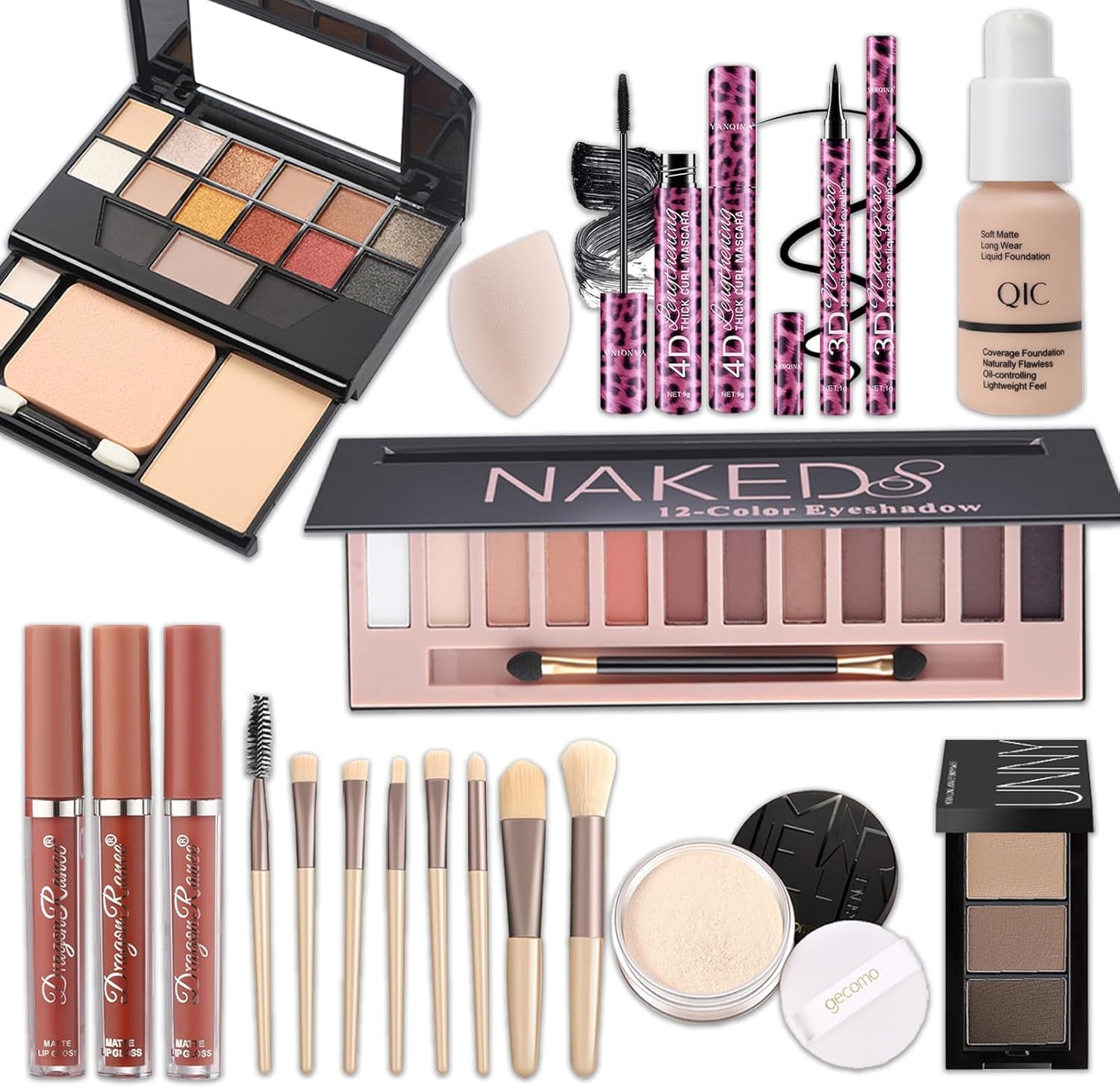 Makeup Sets for Women All in One Make up Kit - Full Makeup Sets for Girls Teenagers with Eyeshadow Palette Lip Gloss Concealer Foundation Makeup Brush Makeup Gift Set Makeup Starter Kit
