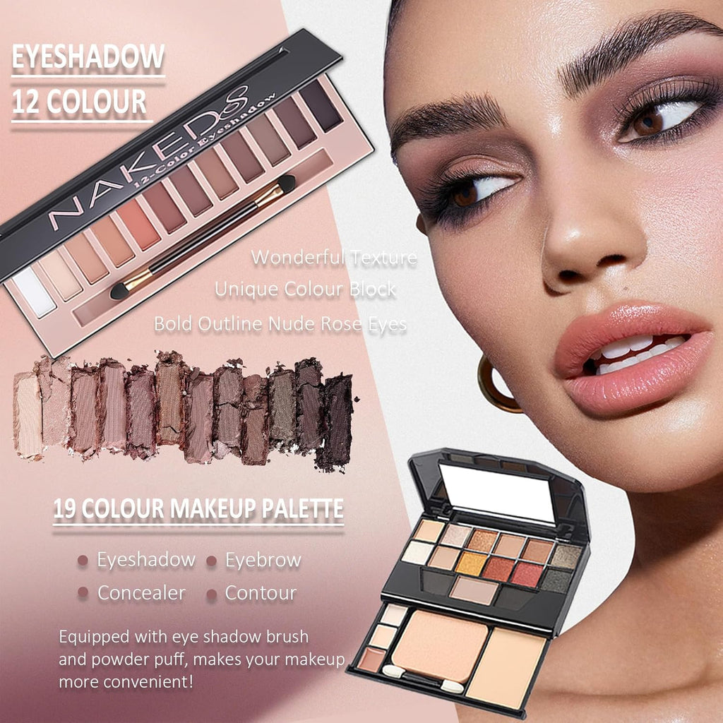 Makeup Sets for Women All in One Make up Kit - Full Makeup Sets for Girls Teenagers with Eyeshadow Palette Lip Gloss Concealer Foundation Makeup Brush Makeup Gift Set Makeup Starter Kit