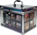 , Makeup Kit with Lipstick, Eyeshadows, Blush, Manicure and Pedicure Set and More, Portable and Lightweight Transparent Case, Colour Delights