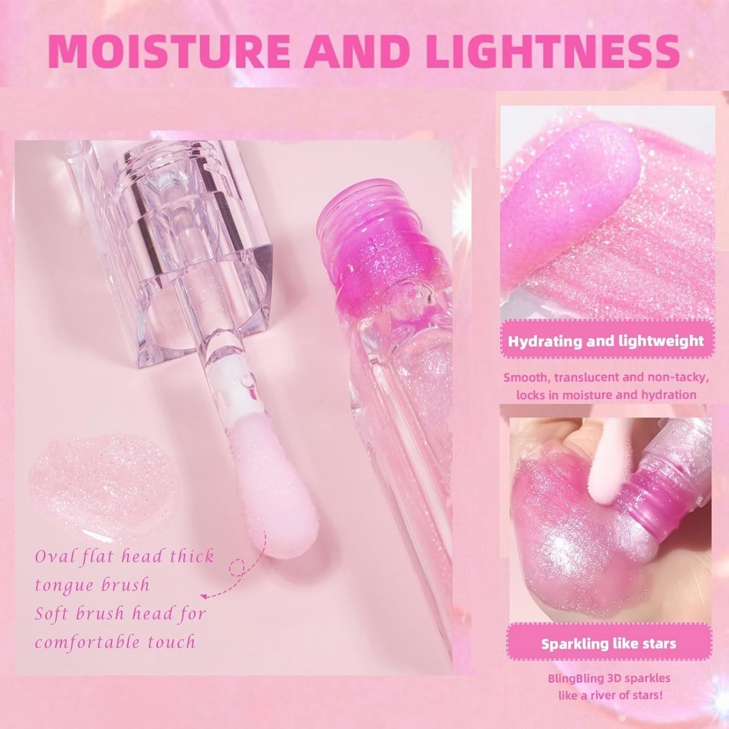 2PCS Magic Color Changing Lip Oil Stain,Magic Color Change Lip Glow Oil,Warm Change Moisturizing Lip Gloss,Hydrating Plumping Lip Gloss Lip Oil,Shimmery Color Changing Lip Glow Oil,Tinted Lipstick